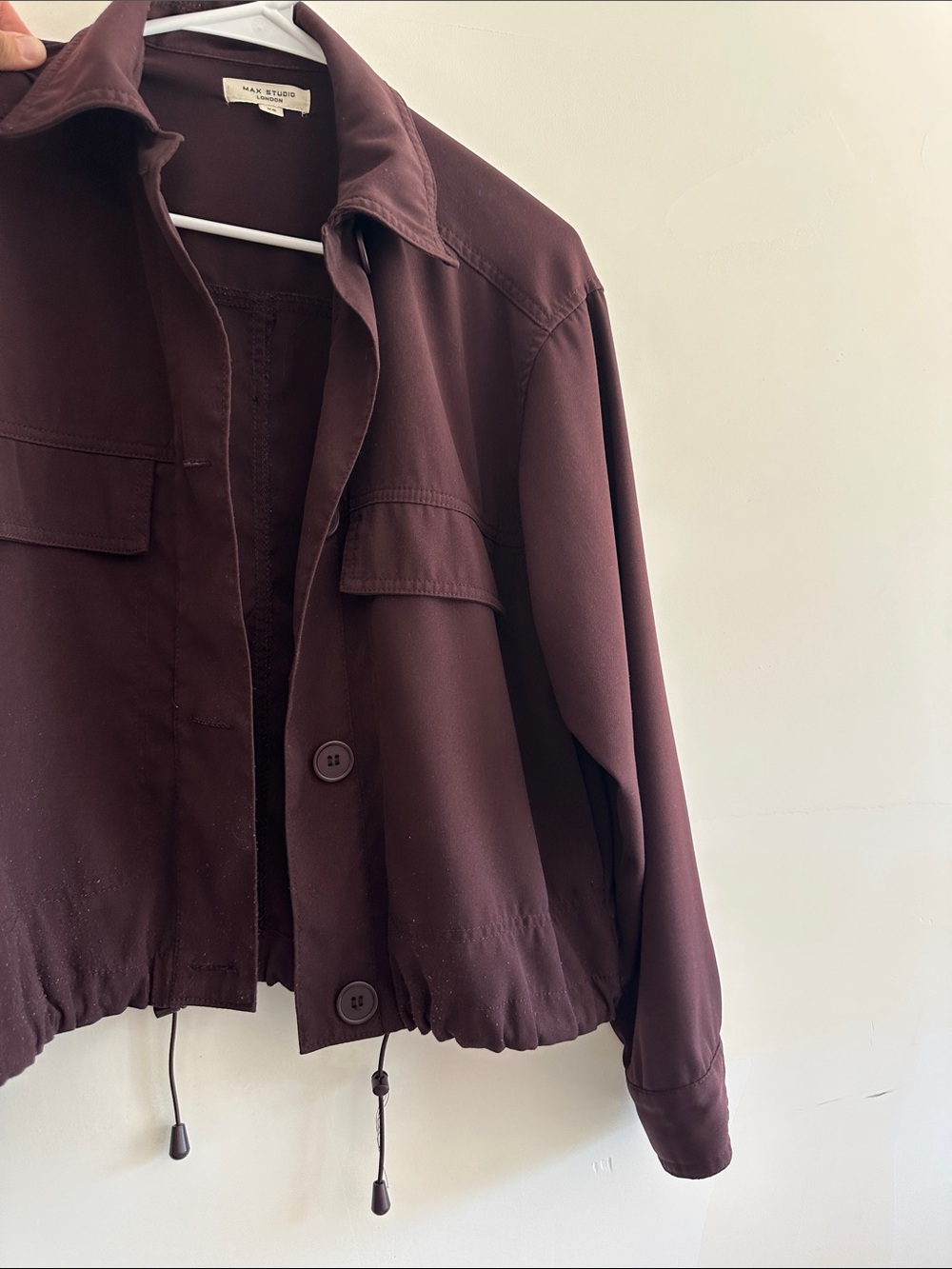 Aritzia Utility Jacket in Deep Burgundy/Brown